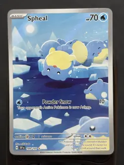 Pokemon TCG Spheal Card 199/191 Surging Sparks Illustration, Near Mint Condition - Image 1