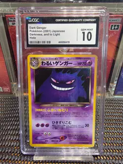 Pokemon CGC 10 GEM MINT 2001 Dark Gengar Japanese Neo Destiny Holo Card - Image 1
