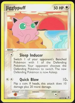Jigglypuff 65/112 Common FireRed & LeafGreen Pokemon Near Mint - Image 1