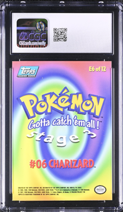 1999 Topps Pokemon The First Movie Charizard E6 Rainbow Foil CGC 9.5 *POP 2* - Image 3