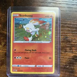 Pokemon TCG Scorbunny SWSH244 Black Star Promo Lost Origin NM Condition SWIRL! - Image 1