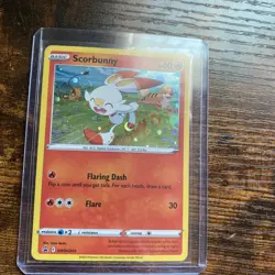 Pokemon TCG Scorbunny SWSH244 Black Star Promo Lost Origin NM Condition SWIRL! - Image 2