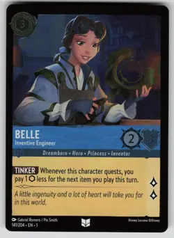 Belle - Inventive Engineer Cold Foil The First Chapter 141/204 Disney Lorcana NM - Image 1