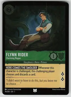 Flynn Rider Charming Rogue Cold Foil The First Chapter 74/204 Disney Lorcana NM - Image 1