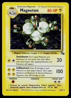 Pokemon Card - Magneton Fossil 11/62 Holo Rare - Image 1