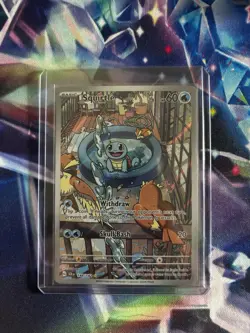 Pokemon Squirtle TCG Stellar Crown Illustration Rare Holo Card 148/142 Sv07 NM - Image 1
