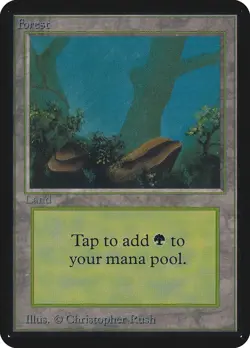 Forest (A Rocks) Alpha HEAVILY PLD Basic Land MAGIC THE GATHERING CARD ABUGames - Image 1