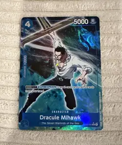 Dracule Mihawk ST03-005 One Piece Card Full Art Foil EN Bandai - Image 1