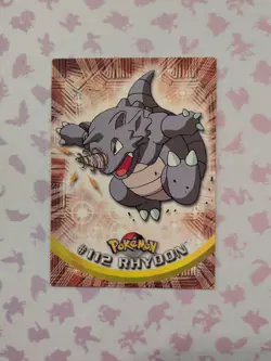 Vintage Rhydon #112 Non-Holo Blue Label Topps Series 2 Pokemon Card - Image 1