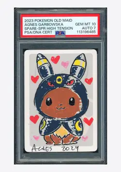 Pokemon PSA10 AUTO7 Spare Card Agnes Garbowska 2023 Old Maid Japanese - Image 1