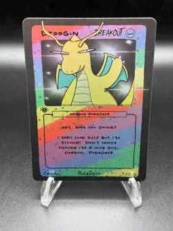 Droogin (Dragonite) 1/8 - Pokederp V2 - Holo Rare Breakout Card - Fan Art Card - Image 1