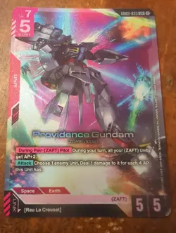 Gundam Card Game Providence Gundam GD03-033 LR Steel Requiem Full Art English - Image 2
