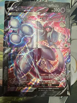 Mewtwo V-Union Set - Pokemon Sword & Shield Promo Holo Card NM - Image 1
