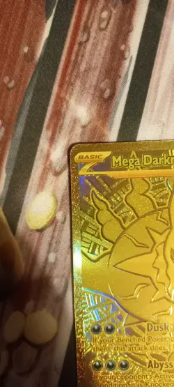 Mega Darkrai EX 120/084 PBL Pitch Black Ultra Rare Gold Holo Foil English Card - Image 4