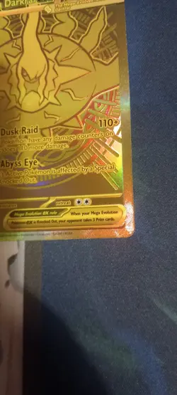 Mega Darkrai EX 120/084 PBL Pitch Black Ultra Rare Gold Holo Foil English Card - Image 5