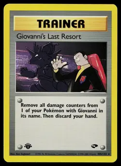 Pokemon Card - Giovanni's Last Resort Gym Challenge 105/132 1st Edition Rare - Image 1