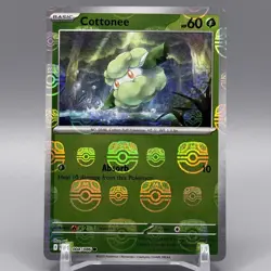 Cottonee Pokemon TCG Sv: White Flare Card 4/86 Master Ball Reverse Foil - Image 1