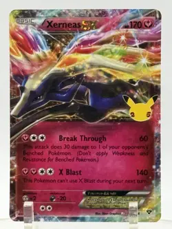 Xerneas EX 97 Celebrations Stamped Classic Collection Holo Pokemon Card NM - Image 1