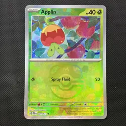 Pokemon TCG Masterball Reverse Holo Applin 009/131 Prismatic Evolutions NM - Image 1