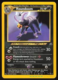 Houndoom - 23/75 - Rare - Neo Discovery - Pokemon Card - Image 1