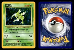 Scyther 10/64 Holo Rare NO Symbol Error Jungle Pokemon Card - Image 1