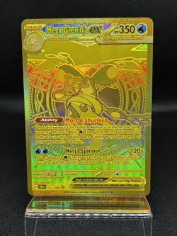 Pokemon TCG: Gold Mega Greninja EX #122/086 Chaos Rising Hyper Rare Full Art ENG - Image 1