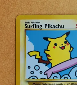Pokemon 2001 Black Star Promo #28 Surfing Pikachu, Wizards WOTC TGC Vintage NM - Image 2