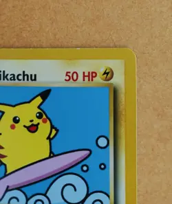 Pokemon 2001 Black Star Promo #28 Surfing Pikachu, Wizards WOTC TGC Vintage NM - Image 3