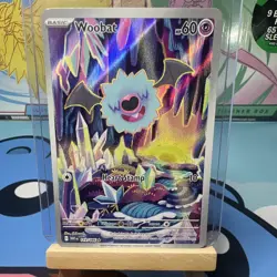 Pokemon Woobat 119/086 SV White Flare Illustration Rare Holo English 60HP 2025 - Image 1