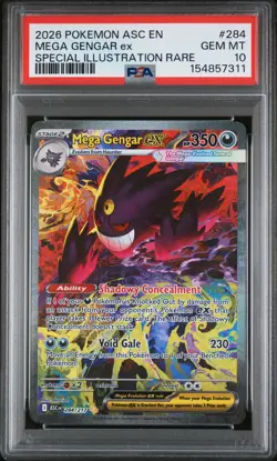 2026 POKEMON ASC EN-ASCENDED HEROES #284 MEGA GENGAR EX PSA 10 - Image 1