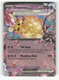 Dedenne ex 093/193 Double Rare Paldea Evolved Pokemon Holo Near Mint - Image 1