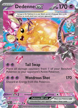 Dedenne ex 093/193 Double Rare Paldea Evolved Pokemon Holo Near Mint - Image 3