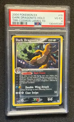 DARK DRAGONITE HOLO PSA 4 POKEMON 2004 JAMES TEAM ROCKET RETURNS #15 - Image 1