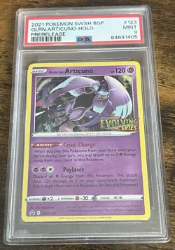 2021 Pokemon SWSH123 SWSH: Sword & Shield Galarian Articuno - (Prerelease) PSA 9 - Image 1