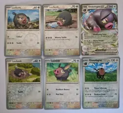 Lechonk & Oinkologne + ex Pokemon TCG Playset Different Sets Holo/Reverse NM x6 - Image 1