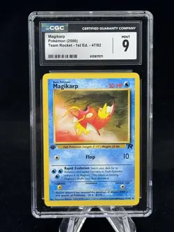 Magikarp #47 1st Edition Team Rocket 2000 Pokemon CGC 9 💦 - Image 1