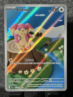Pokemon TCG Scarlet Violet SV11B: Black Bolt Audino 151/086 Illustration Rare NM - Image 2
