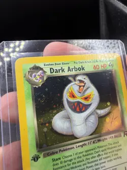 Pokemon TCG Team Rocket Set Dark Arbok 2/82 Rare Holo-Foil 1st Edition SWIRL NM - Image 2
