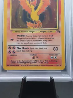 1999 Pokemon Moltres 12/62 Fossil Holo PSA 8 - Image 5