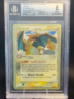 Pokemon Card Charizard 4/100 Reverse Foil - EX Crystal Guardians BGS 8 Italian - Image 1