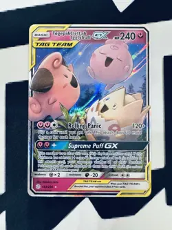 Pokemon TCG Togepi Cleffa Igglybuff GX Card 143/236 Cosmic Eclipse English - Image 1