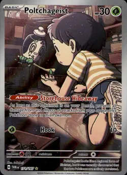 Poltchageist 171/167 Illustration Rare Twilight Masquerade Pokemon Holo NM - Image 2