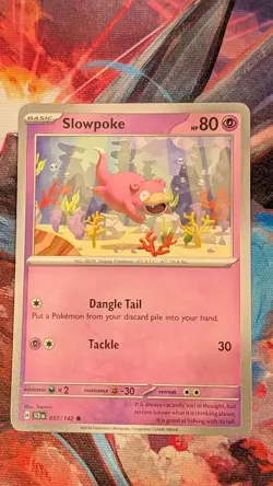 Slowpoke 057/142 Common Sv07: Stellar Crown Pokemon Card Near Mint - Image 1