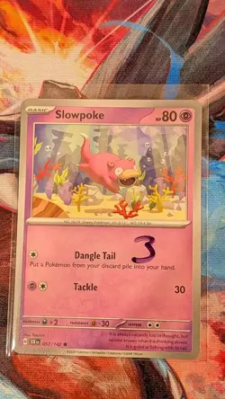 Slowpoke 057/142 Common Sv07: Stellar Crown Pokemon Card Near Mint - Image 2