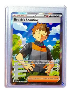 Pokemon TCG Brock's Scouting 179/159 Journey Together Ultra Rare Holo Full Art - Image 1