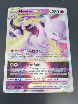 2022 Pokemon Go Ultra Rare Holo - 031/078 Mewtwo Vstar - Image 1