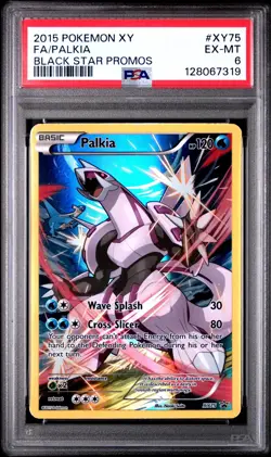 2015 Pokemon Palkia Full Art Black Star Promos XY75 PSA 6 EX-MT - Image 1