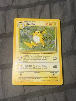 [MP-HP] Raichu 14/102 1999 Base Set Holo Rare Pokemon - Image 1
