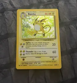 [MP-HP] Raichu 14/102 1999 Base Set Holo Rare Pokemon - Image 3