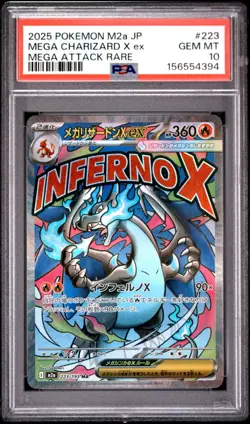 2025 POKEMON JAPANESE M2A-MEGA DREAM EX #223 MEGA CHARIZARD X EX PSA 10 - Image 1